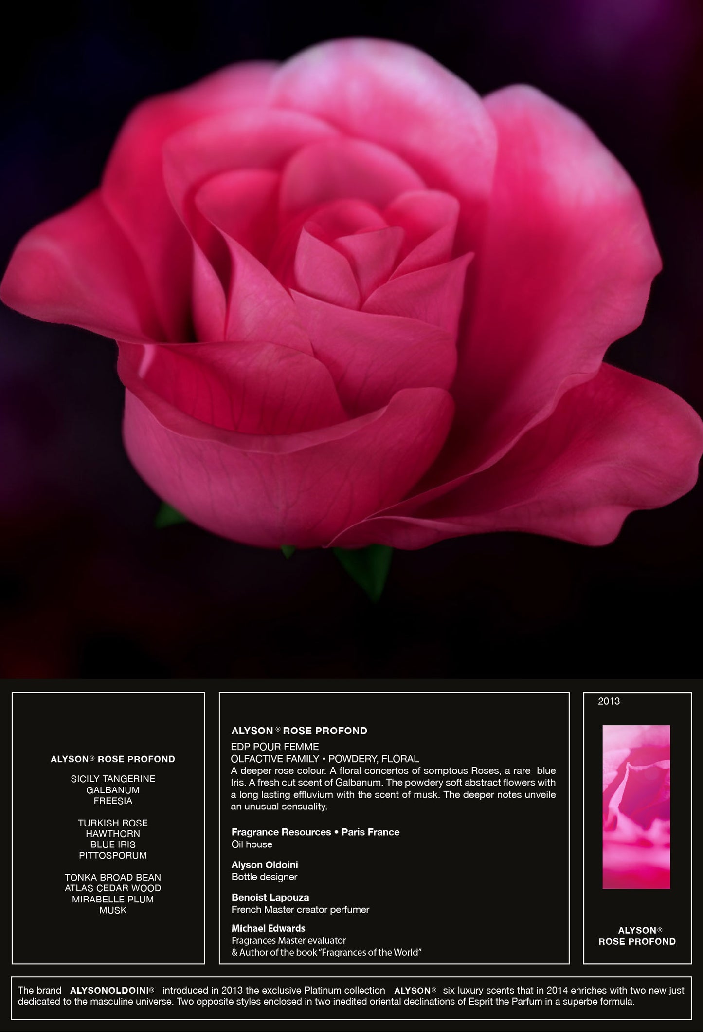 Alyson Rose Profond EDP 60ml (3x20ml) Rechargeable Perfume Pour Femme