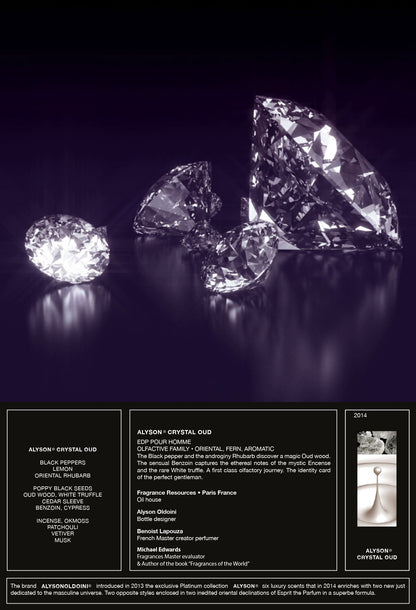 Alyson Crystal Oud EDP 60ml (3x20ml) Rechargeable Perfume Pour Homme