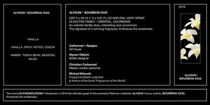 Alyson Bourbon Oud EDP 100ml Perfume Natural Vapo Spray