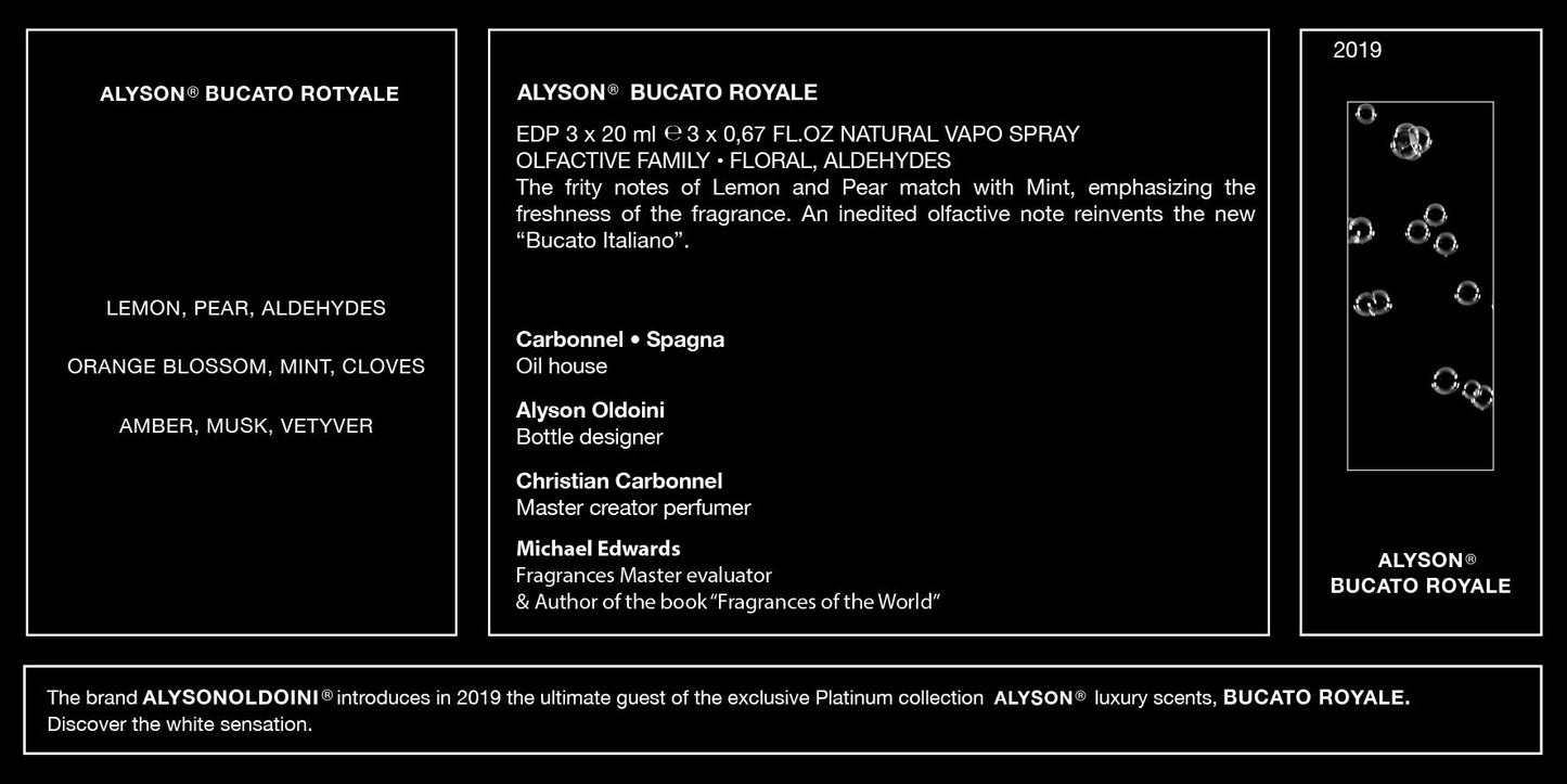 Alyson Bucato Royale EDP 100ml Perfume Natural Vapo Spray